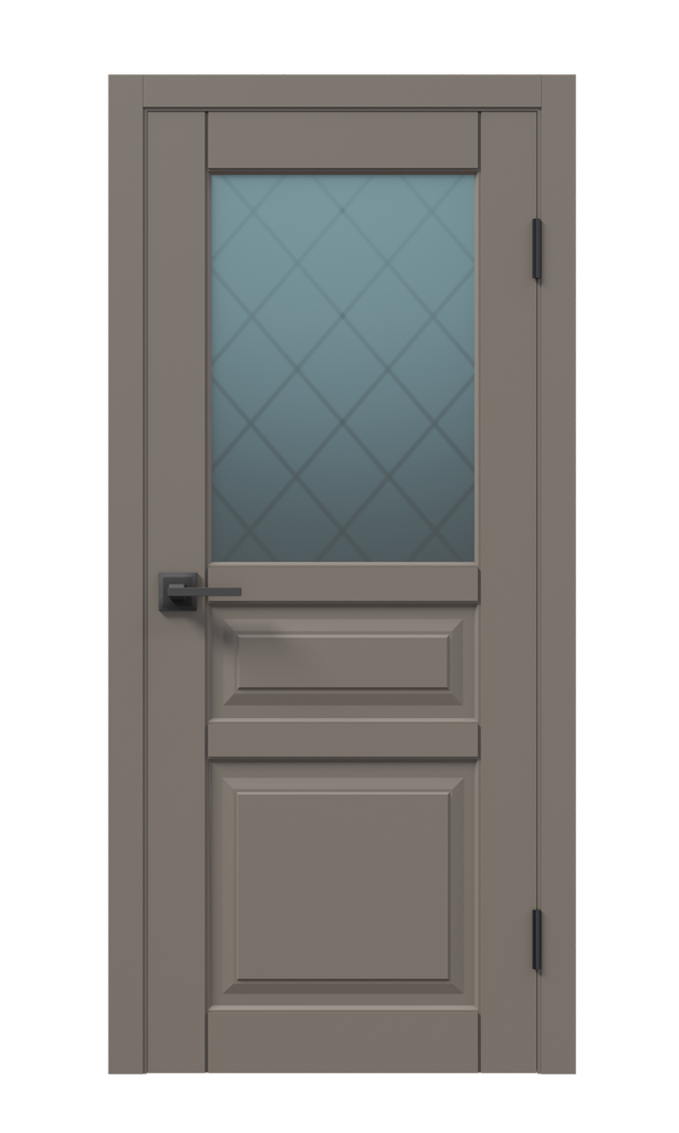 Щитовая дверь Афтора O2 ПВХ остекленная