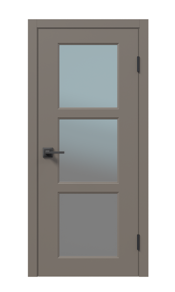 Щитовая дверь Афтора O4 ПВХ остекленная