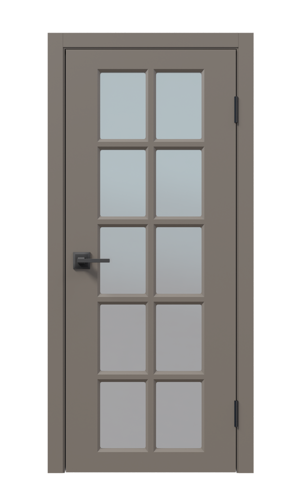 Щитовая дверь Афтора O10 ПВХ остекленная