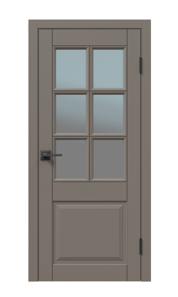 Щитовая дверь Афтора O12 ПВХ остекленная