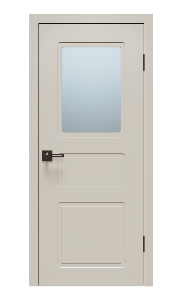 Щитовая дверь Афтора P3 ПВХ остекленная