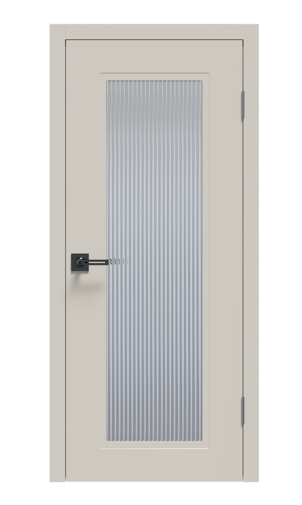 Щитовая дверь Афтора P13 ПВХ остекленная