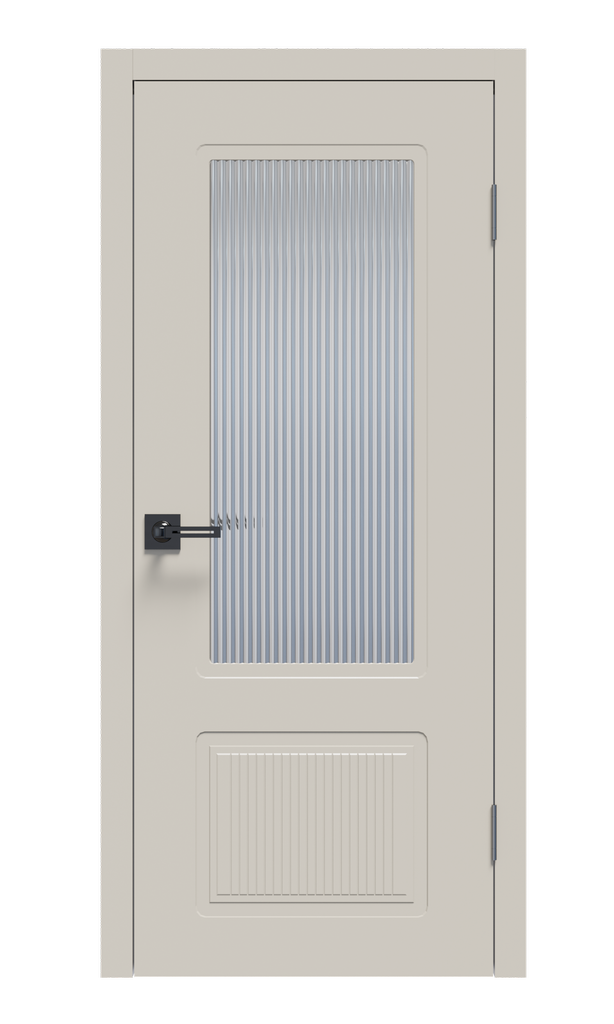 Щитовая дверь Афтора P14 ПВХ остекленная