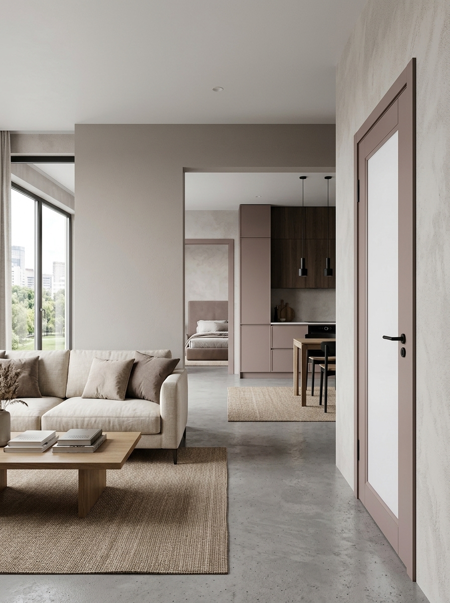 Матовые или древесные покрытия дверей